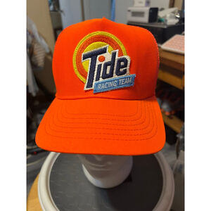 Vintage Tide Racing Team Trucker Hat One Size Orange Navy